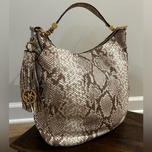 Michael by Michael Kors Snakeskin Shoulder Bag